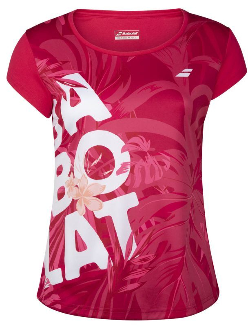 Женская теннисная футболка Babolat Exercise Graphic Tee W - red rose