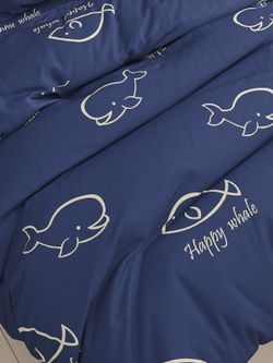 Пододеяльник Сказка "Киты" 1,5-сп 145х215 см, перкаль