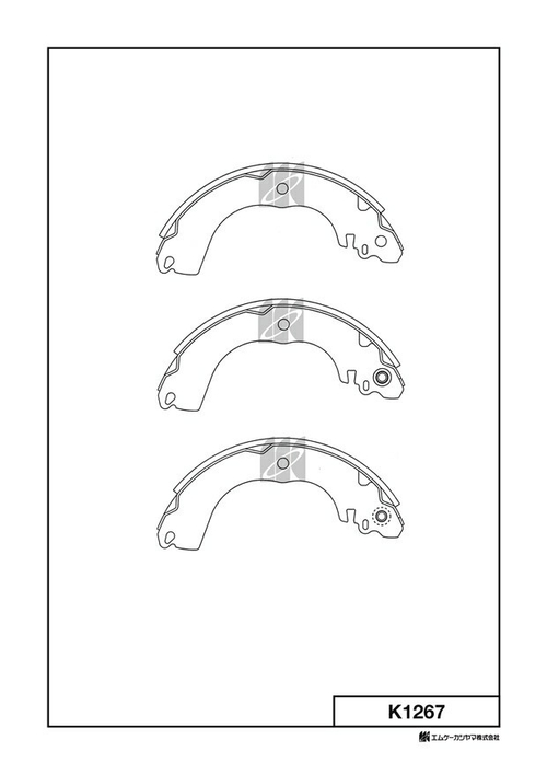 Барабанные тормозные колодки KASHIYAMA K1267