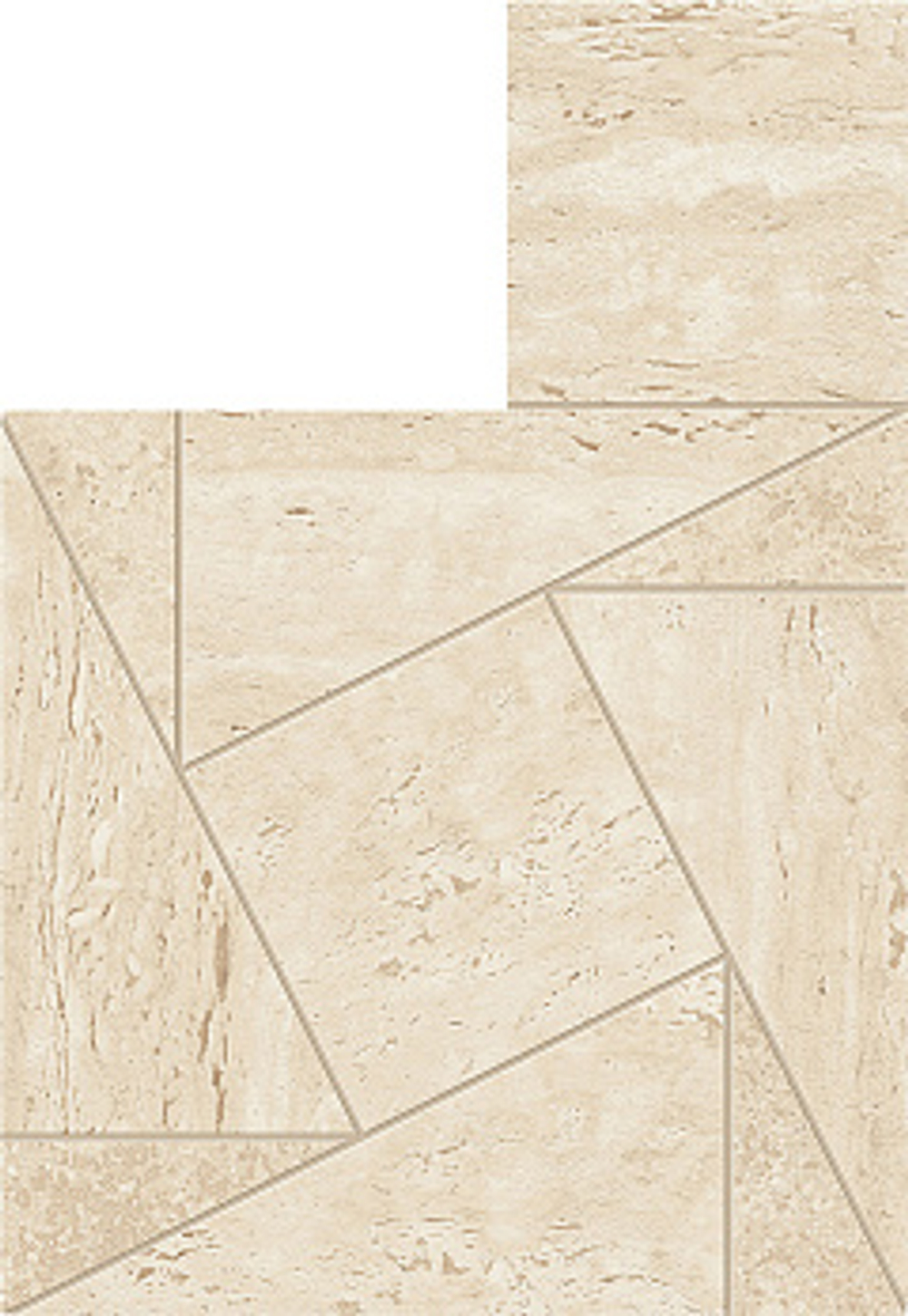 Мозаика/Керамогранит ATLAS CONCORDE MARVEL TRAVERTINE Sand Mosaico Tessellation 22x26 AF9H