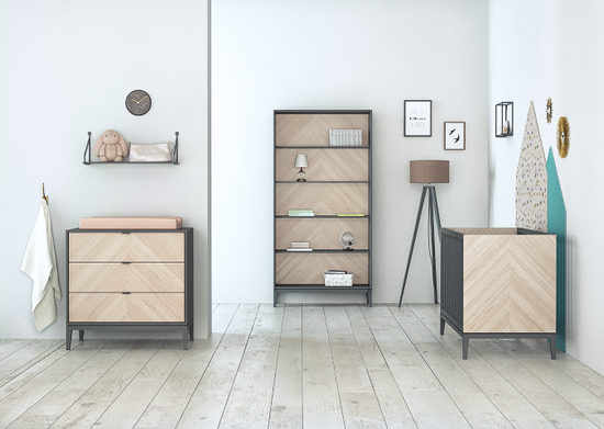 Комод Fjord 3 ящика (темно-серый)