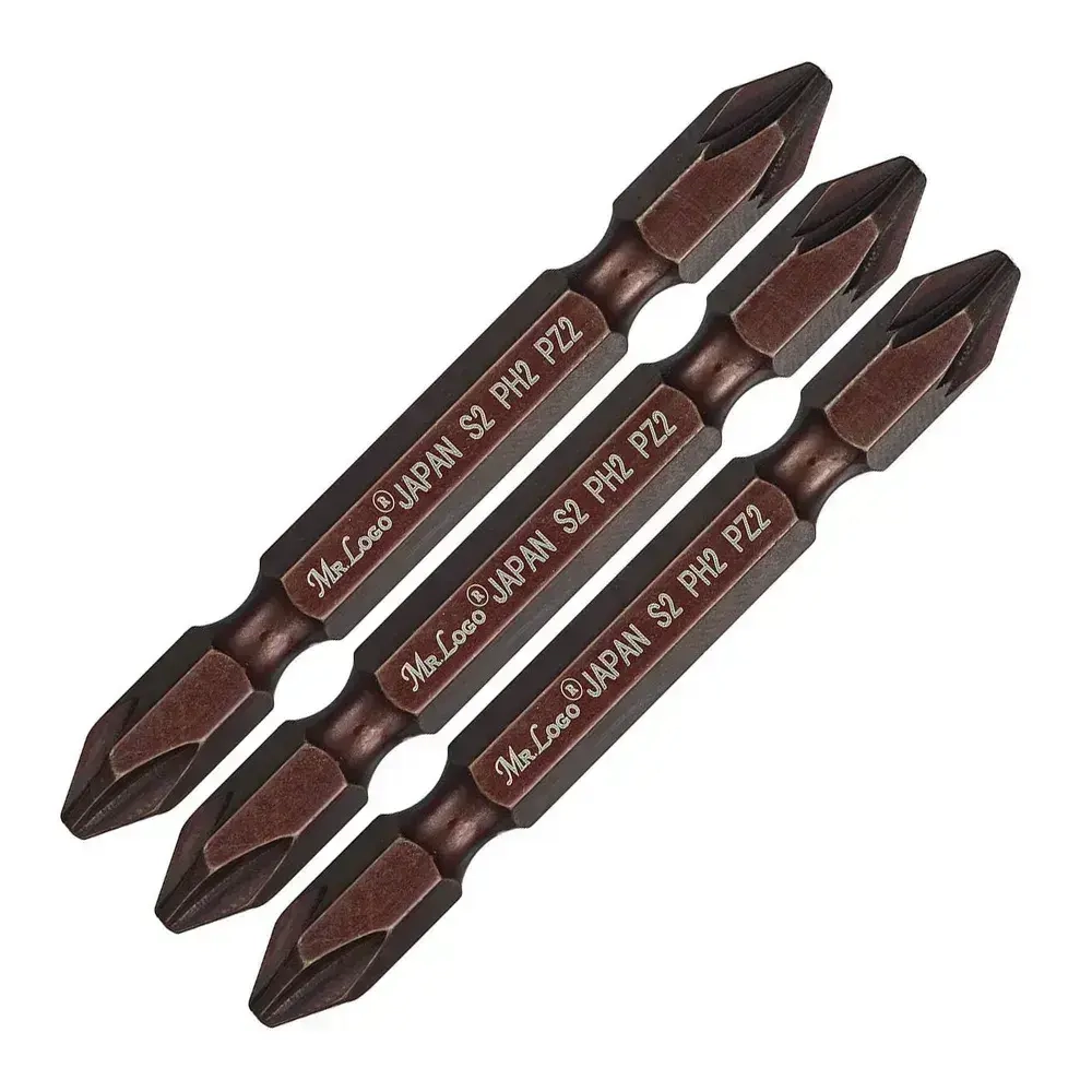 Бита PH2/PZ2 х 65мм 3шт S2 двусторонняя намагниченная Mr.Logo ML11400-4