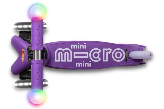 Самокат Mini Micro Deluxe Magic LED сиреневый