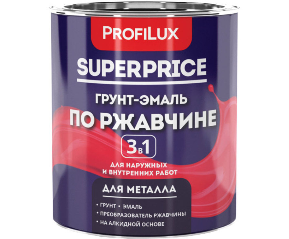 Грунт-эмаль ProfiLux SUPERPRICE по ржавчине 3-в-1