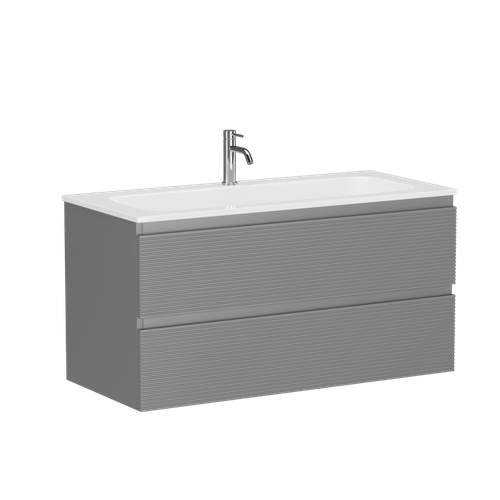 Тумба с раковиной Sancos Folk 100 см FL100ES ergraut soft