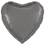 Шар фольгированный Сердце 45 см (Серебряный)