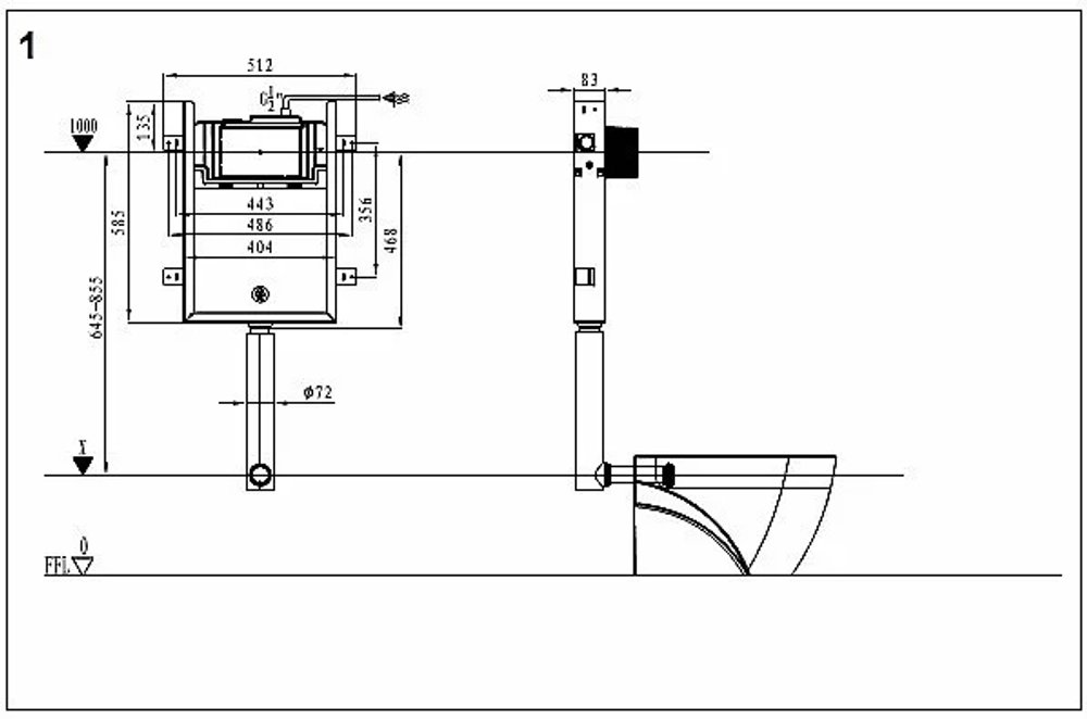 Комплект унитаза WeltWasser AMBERG 404 + MERZBACH 002 MT-BL + AMBERG RD-MT CR черный матовый, безободковый, с крышкой микролифт, с бачком скрытого монтажа и кнопкой хром матовый