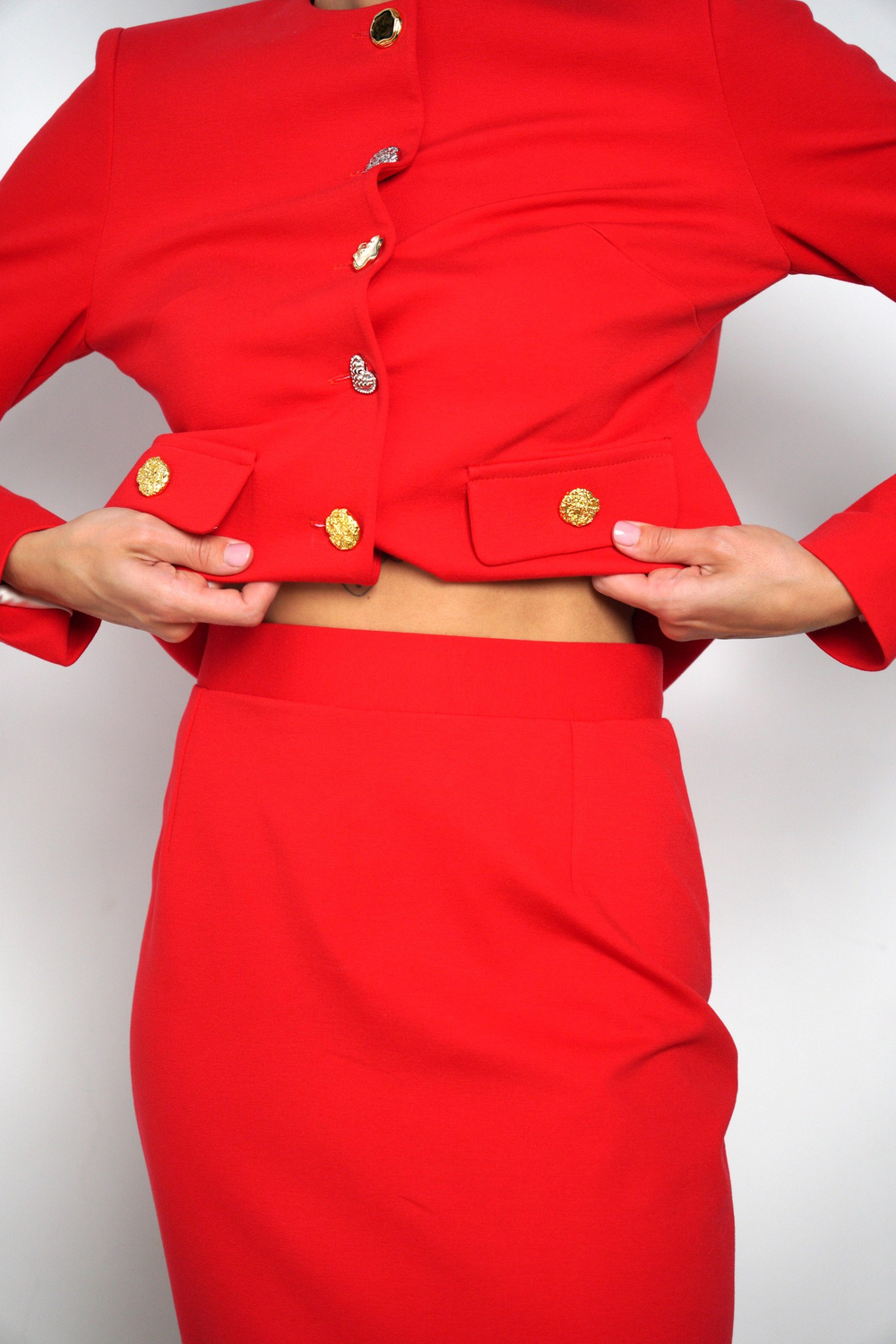 Юбка «Классика жанра» в красном джерси