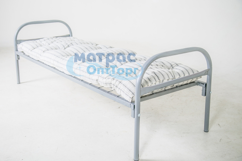 Кровать для рабочего одноярусная с постельным комплектом Бригадир-1 в Санкт-Петербурге