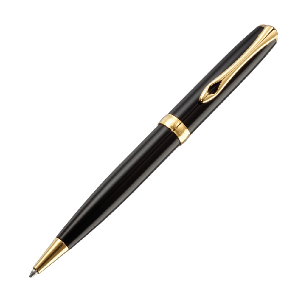 Шариковая ручка Diplomat Excellence A2 black lacquer gold (D40203040)