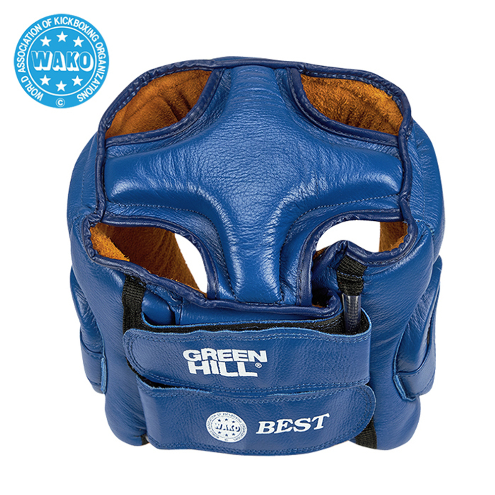 HGB-4016w Кикбоксерский шлем BEST WAKO Approved синий