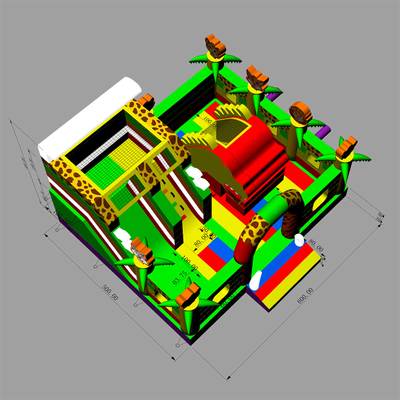 Коммерческий надувной батут «Белый клык ультра», 6*5*4 м