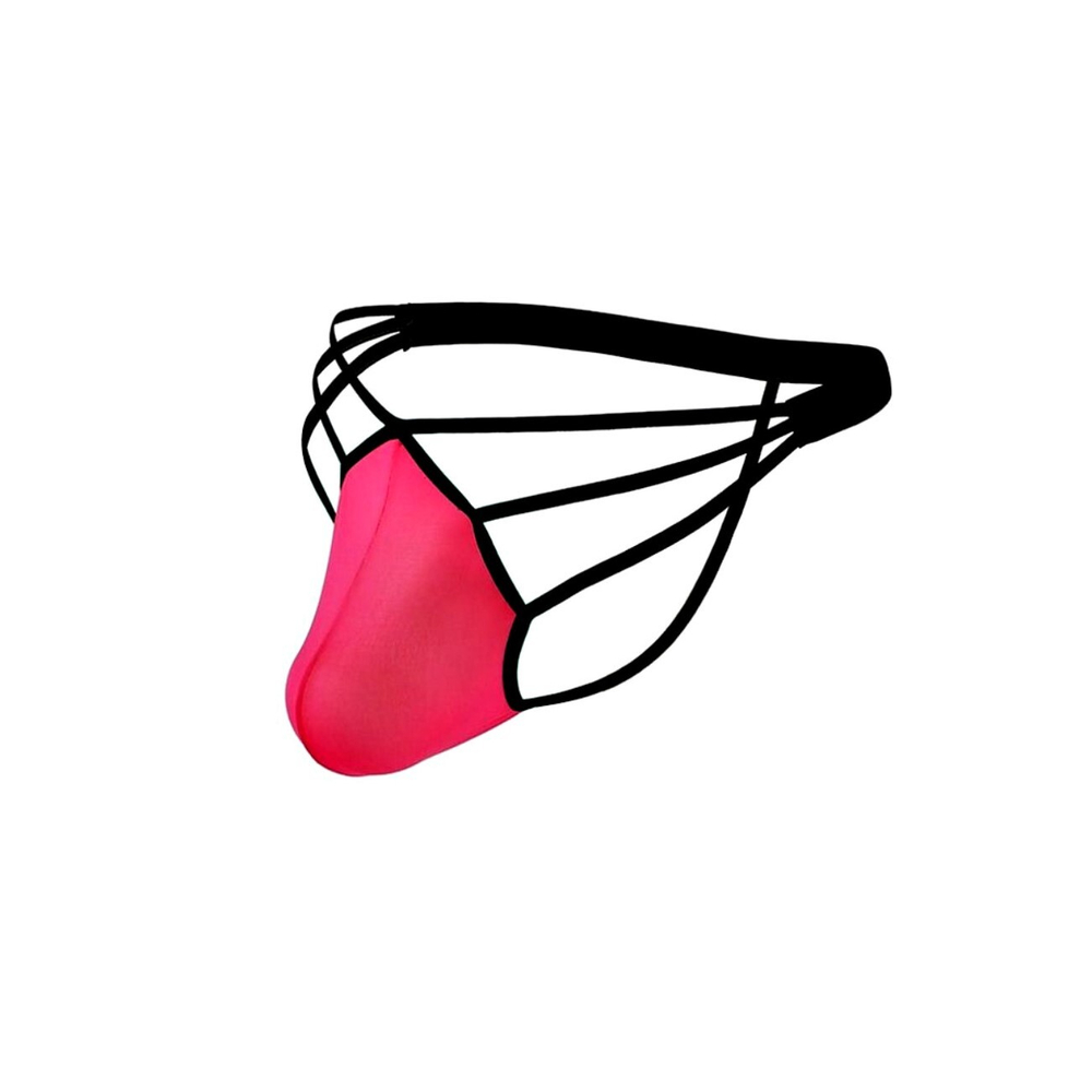 Мужские трусы стринги розовые Romeo Rossi RR1022-22