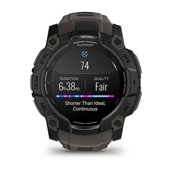 Умные часы Garmin Instinct 3 Amoled 50 mm Black with Charcoal Band (010-03020-00)