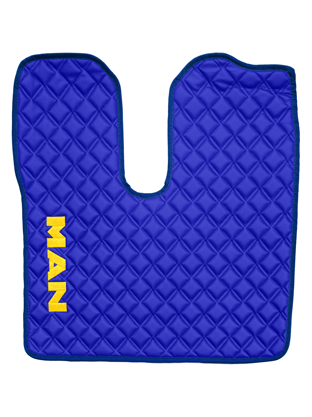 Ковры MAN TGX (автомат, механика) (экокожа, синий, синий кант, желтая вышивка)