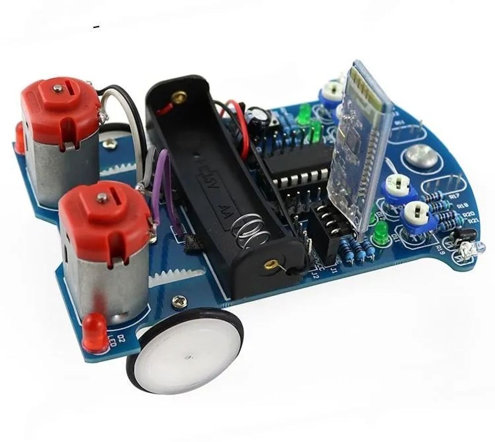 Набор для самостоятельной сборки и пайки (конструктор) 2WD робота "D2-6" 2 мотора + 2 колеса DC3-5В