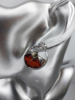 Комплект бижутерии. Набор, колье и серьги "Око Саурона " . С регулируемым размером цепи.