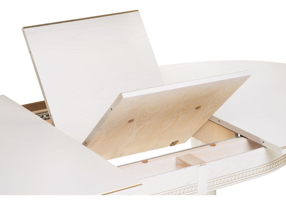 Стол Авилла 150(200)х110х77 молочный / золото