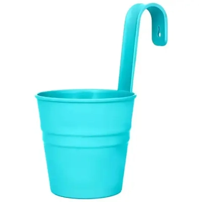 Кашпо-ведро настенное декоративное бирюзовый 135х250мм