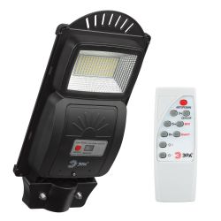 ЭРА Консольный светильник на солн. бат.,SMD, 20W, с датч. движ., ПДУ, 400 lm, 5000К, IP65 | Уличное освещение на солнечных батареях