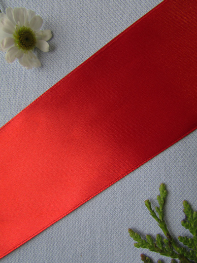 Лента атласная, ш. 5 см, 26 (3096) алый