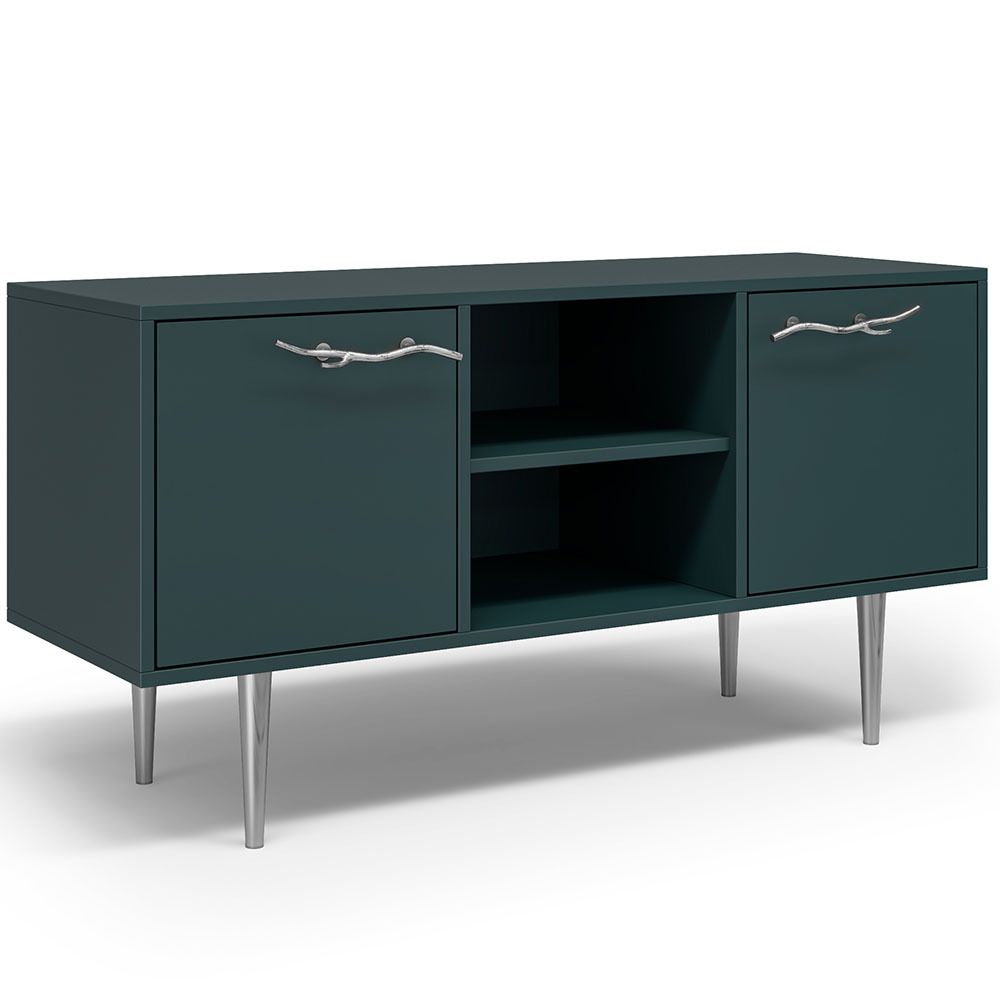 Тумба под ТВ Арт Колор matte 117см Стайл Сильвер Зеленый бирюзовый матовый