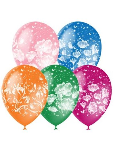 Воздушные шары, 25шт., M12/30см, ПатиБум "Фантазия", пастель+декор, (4690296041045)