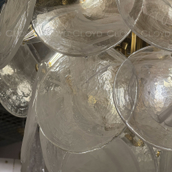 Люстра Cloyd LINZE-B C13 / Ø60 см - латунь - белое стекло (арт.11674)