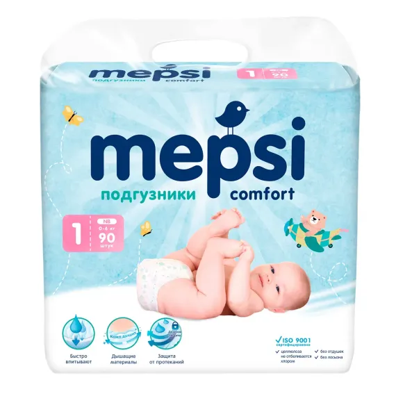 Подгузники Mepsi NB (до 6 кг) 90 шт.