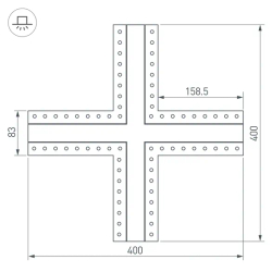 Крестовина SL-LINIA32-FANTOM (Arlight, Металл) 030099