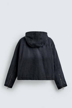 ZARA КУРТКА BOXY FIT СТРУКТУРИРОВАННАЯ, СИНИЙ