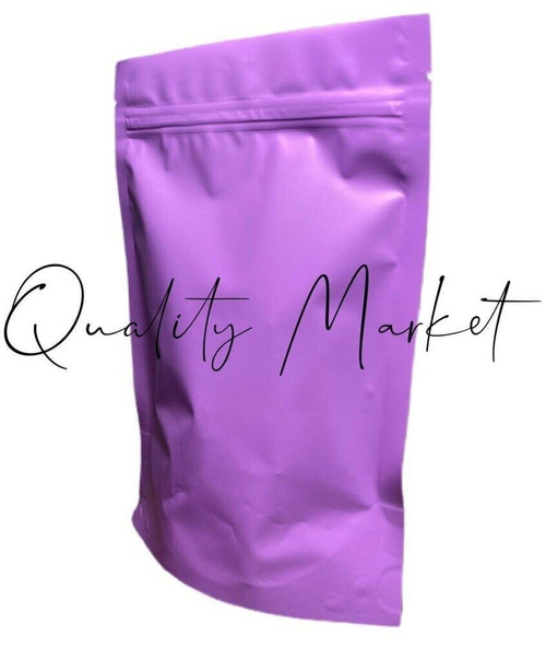 Пакеты ДОЙ ПАК металлизированные с замком ЗИП-ЛОК 135х200+(40+40) мм (Сиреневый матовый)