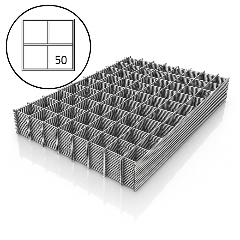 Сварная сетка 50*50 диаметр 3 мм (карта 1000*2000, 10шт)