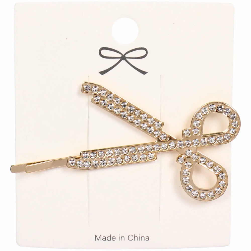 Зажим для волос 1шт «MARZIPAN», теодора, цвет золото,3*5см