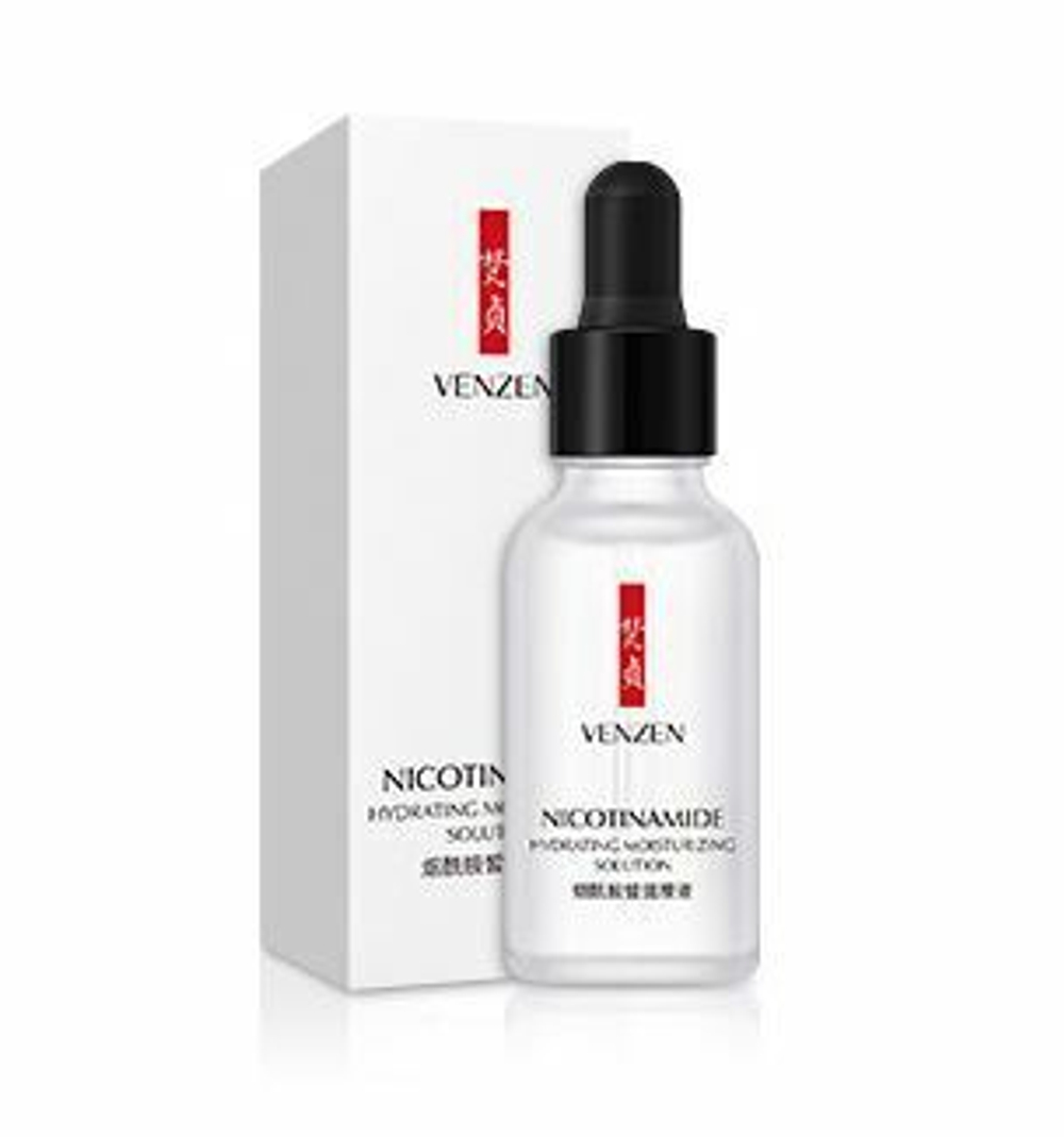 SALE!Venzen, Омолаживающая сыворотка для лица с никотинамидом, Nicotinamide Hydrating Moisturizing Solution,15 мл.