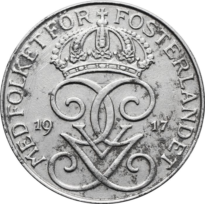 5 эре 1917 Швеция VF
