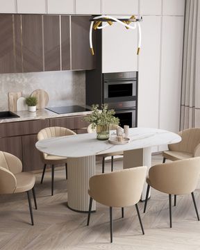 Стол обеденный Boston 180х90 белый керамика