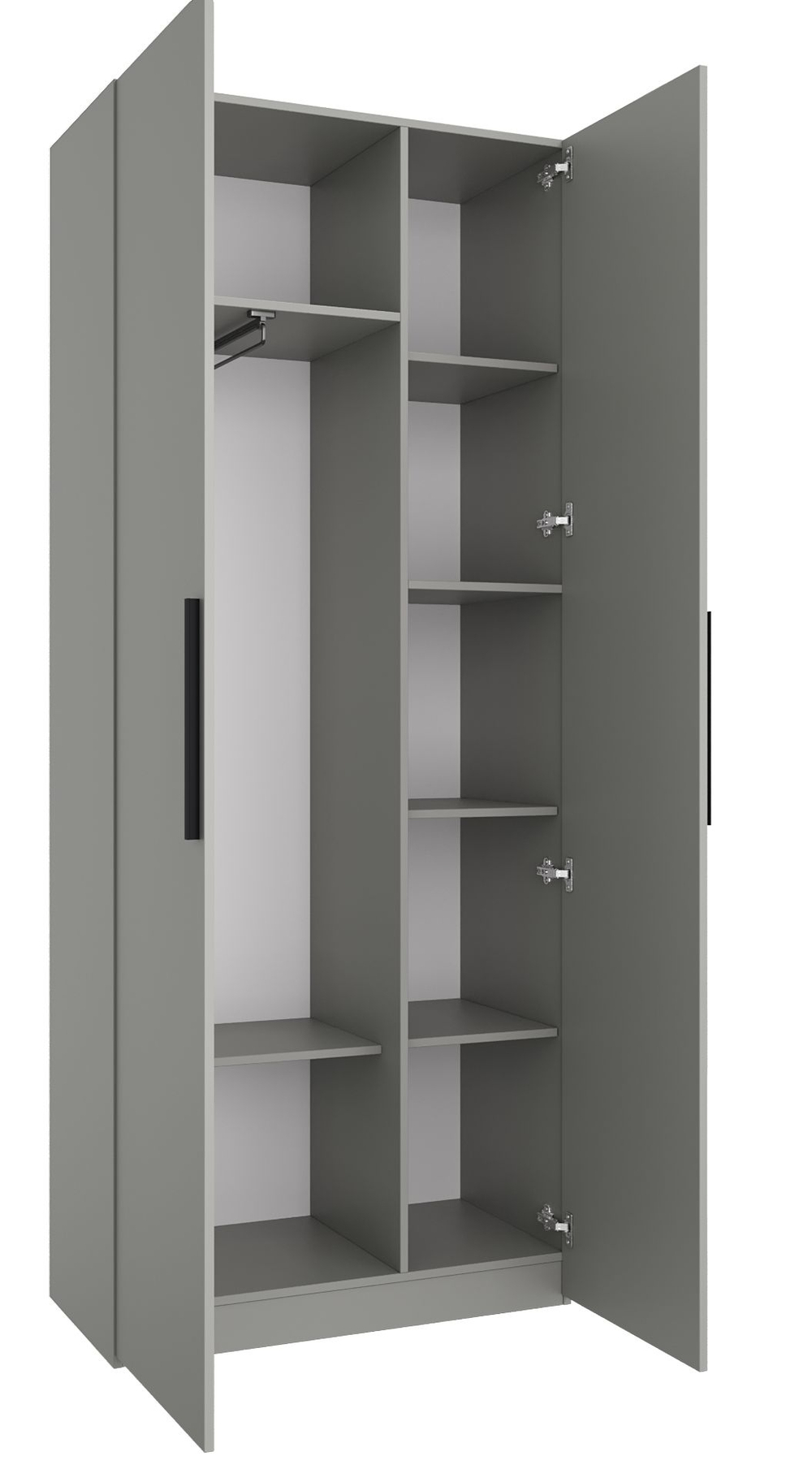 Шкаф для одежды, шкаф, Даллас, серый 80-701Ш