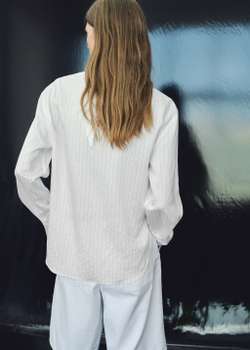 Блузка в полоску с платком