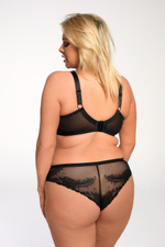 Бюстгальтер Black Swan Soft bralette MAXI Czarny-bezowy Bella Misteria