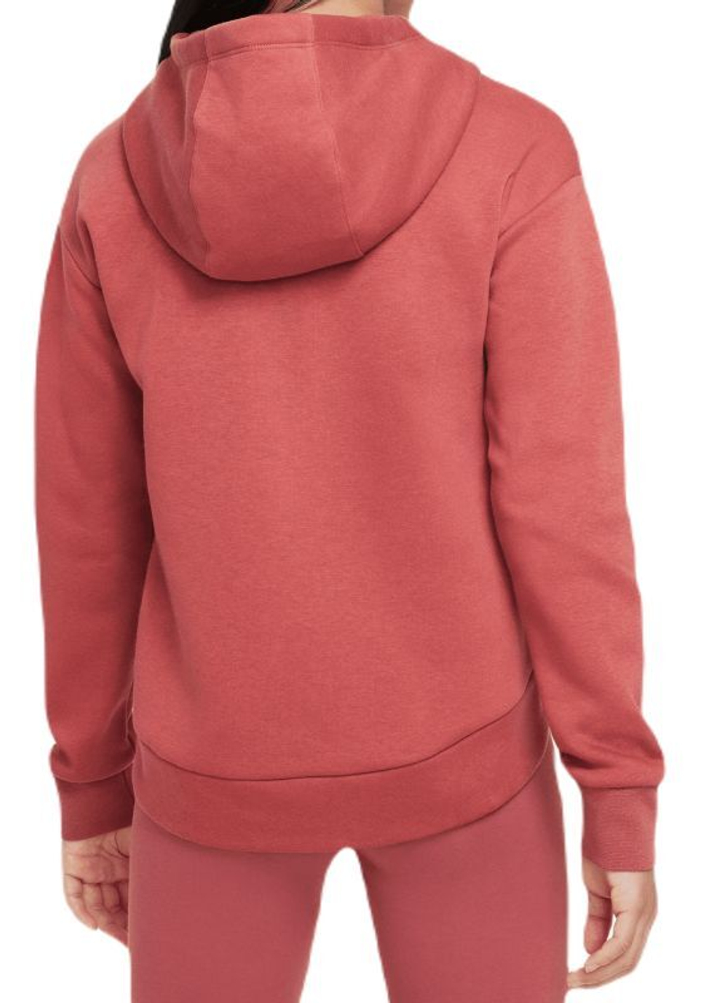 Кофта для девочки теннисная  Nike Sportswear Club Fleece Full Zip Hoodie - canyon rust/white