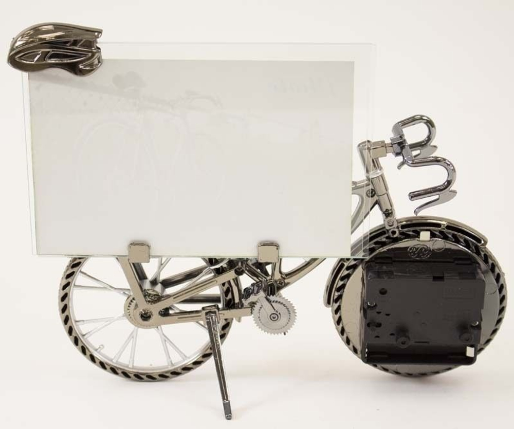 Часы с фоторамкой "Велосипед" 19х7х23см Пластик,стекло
