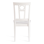 Стул жёсткое сиденье Камилла (CAMILLE) дерево гевея, МДФ, 44х54х95, pure white (402)