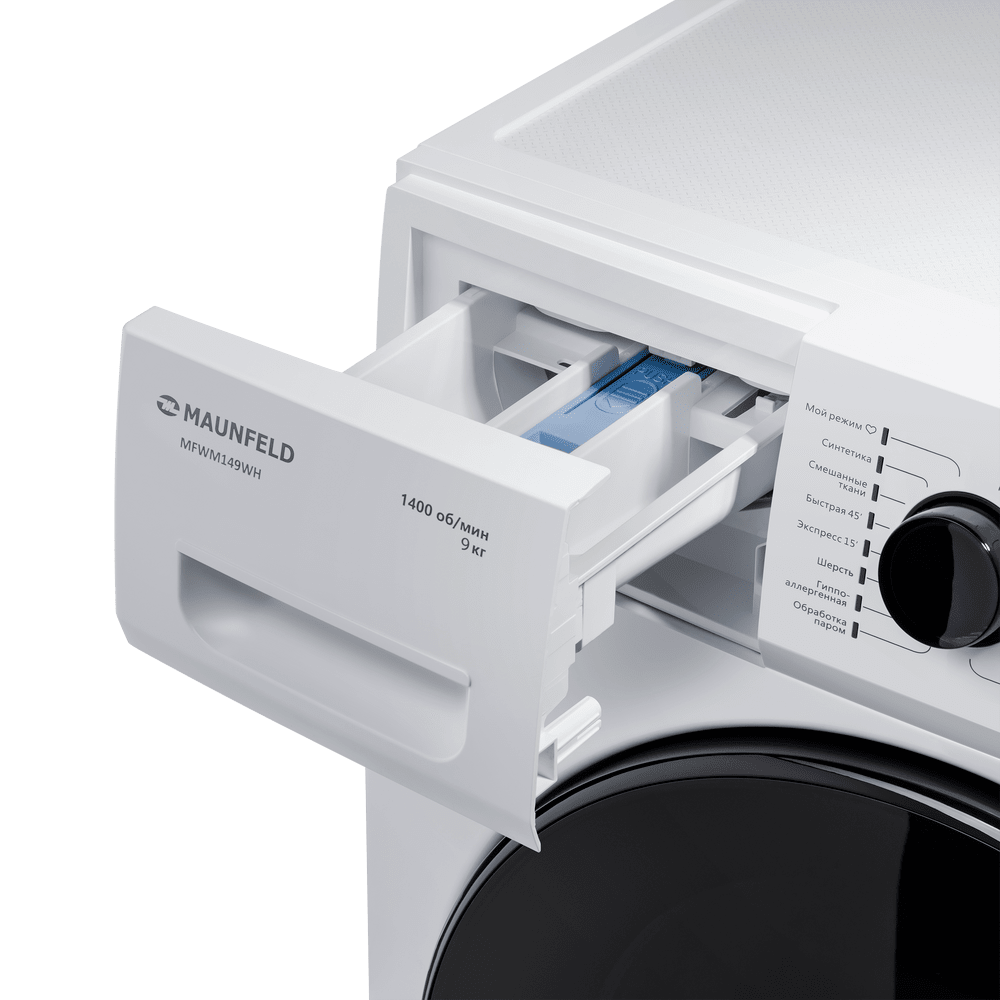 Стиральная машина c инвертором и паром MAUNFELD MFWM149WH