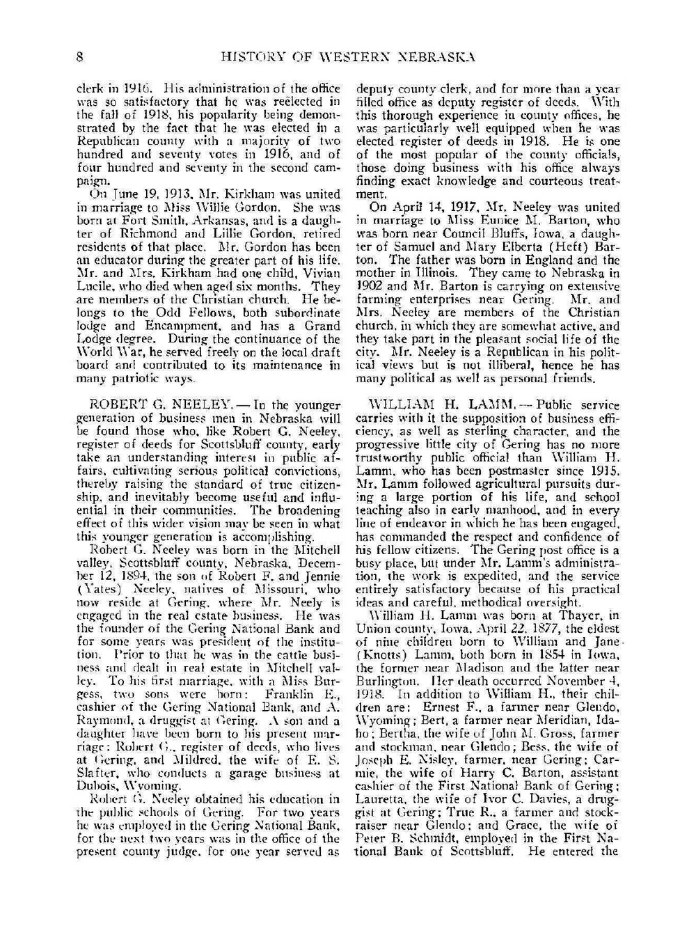 History of western Nebraska and its people. Volume 3 Part 1 | G.L. Shumway