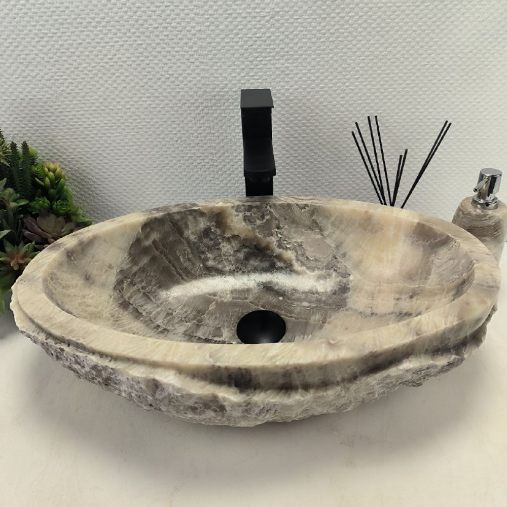 Раковина из оникса Oval Marmo Wave OO-62538 58*38*15 0103