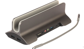 Док-станция для телефона Qumo Dock 5, Type-C PD, 4K 30 Гц, серый