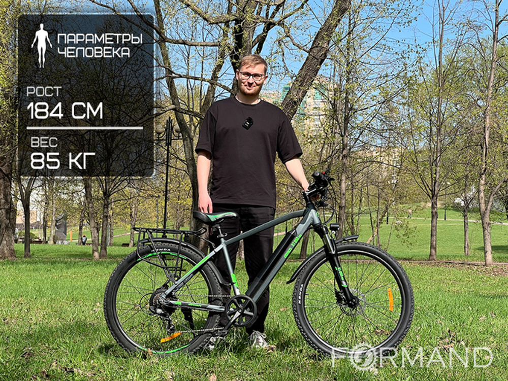 Электровелосипед Eltreco XT 850 Pro (черно-зеленый)
