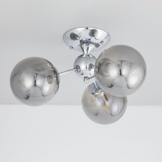 CL102130 Томми Хром+Дымч. Св-к Люстра