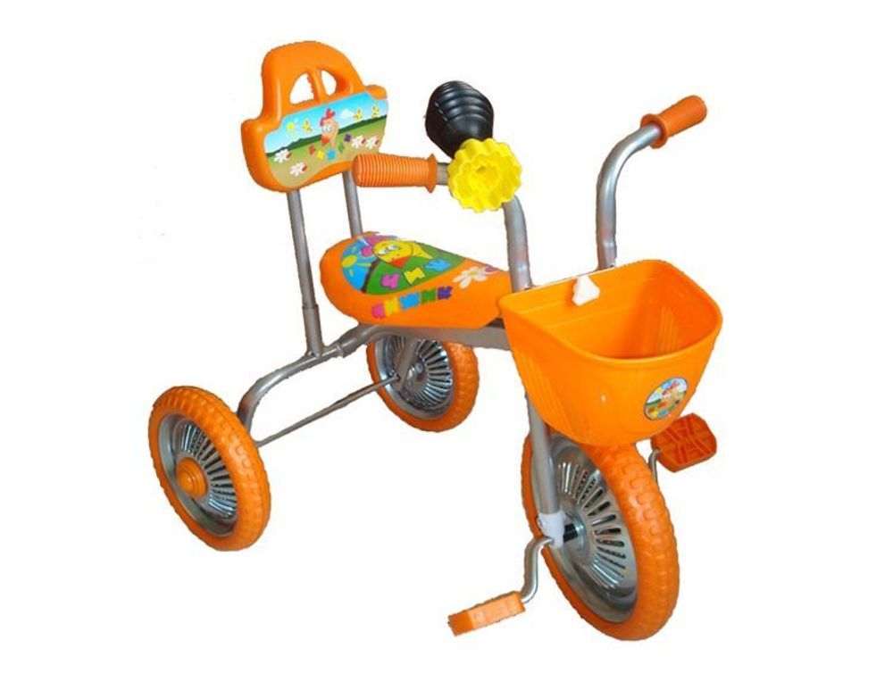 Велосипед 3-х колесный ЧИЖИК, оранжевый, с клаксоном